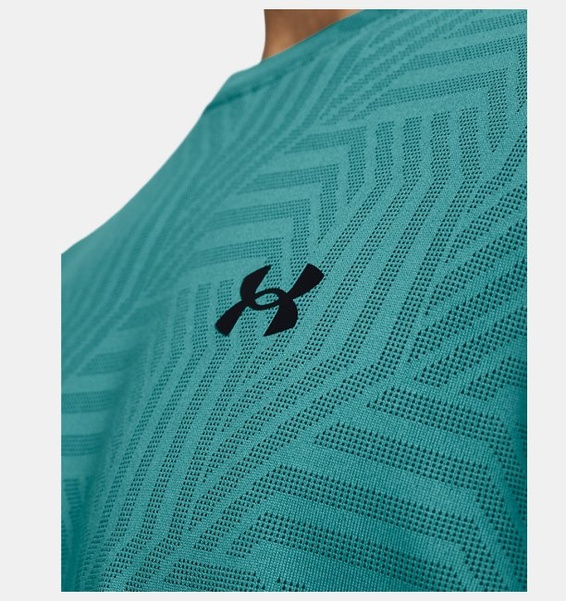 Petrol Yeşili Erkek UA Tech™ Pencereli Geotessa Kısa Kollu T-shirt