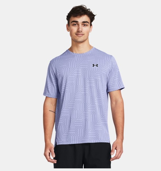 Mor Erkek UA Tech™ Pencereli Geotessa Kısa Kollu T-shirt