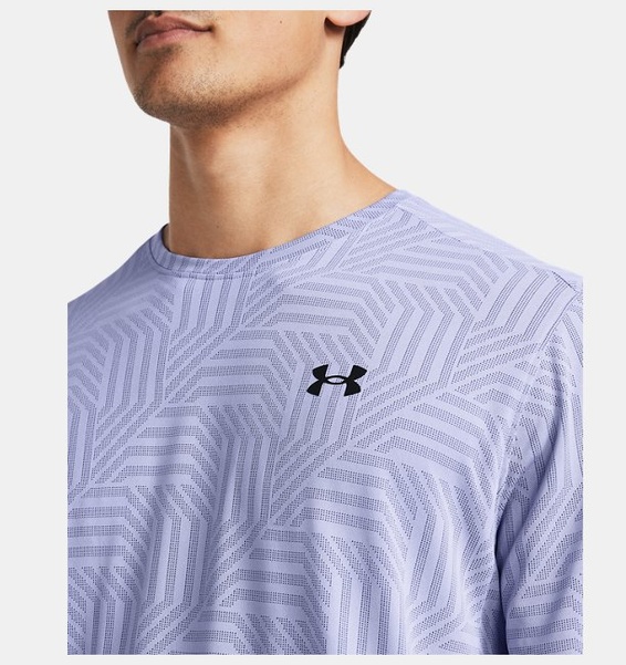 Mor Erkek UA Tech™ Pencereli Geotessa Kısa Kollu T-shirt