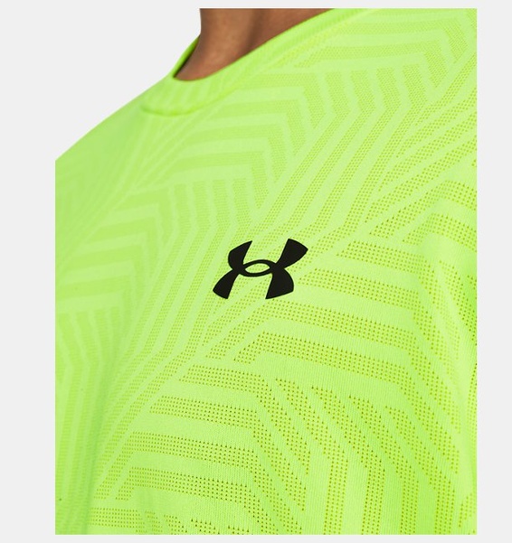 Neon Sarı Erkek UA Tech™ Pencereli Geotessa Kısa Kollu T-shirt