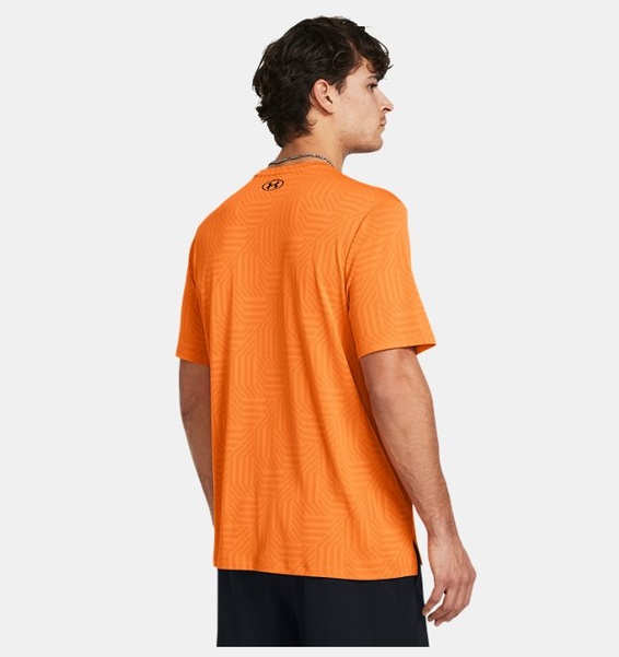 Turuncu Erkek UA Tech™ Pencereli Geotessa Kısa Kollu T-shirt