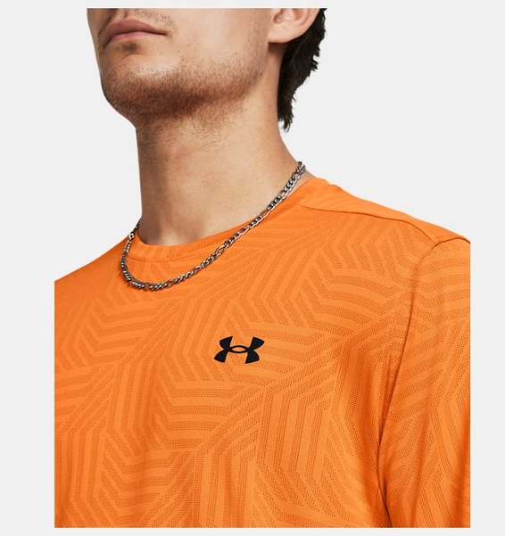 Turuncu Erkek UA Tech™ Pencereli Geotessa Kısa Kollu T-shirt