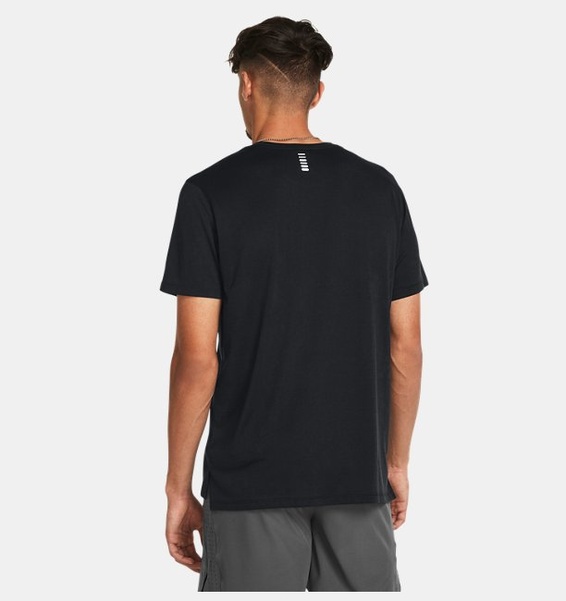 Siyah Erkek UA Launch Splatter Kısa Kollu T-shirt