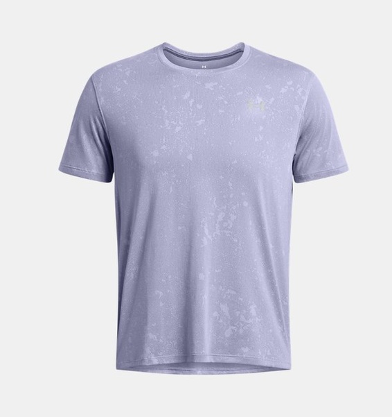 Lila Erkek UA Launch Splatter Kısa Kollu T-shirt