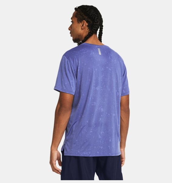 Mor Erkek UA Launch Splatter Kısa Kollu T-shirt