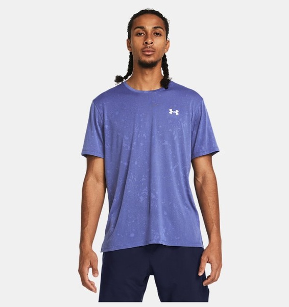 Mor Erkek UA Launch Splatter Kısa Kollu T-shirt