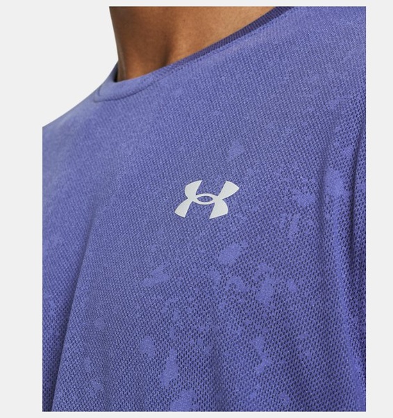 Mor Erkek UA Launch Splatter Kısa Kollu T-shirt