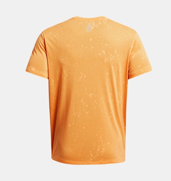 Turuncu Erkek UA Launch Splatter Kısa Kollu T-shirt