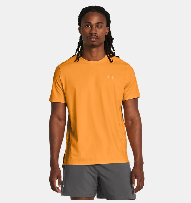 Erkek UA Launch Elite Kısa Kollu T-shirt Turuncu