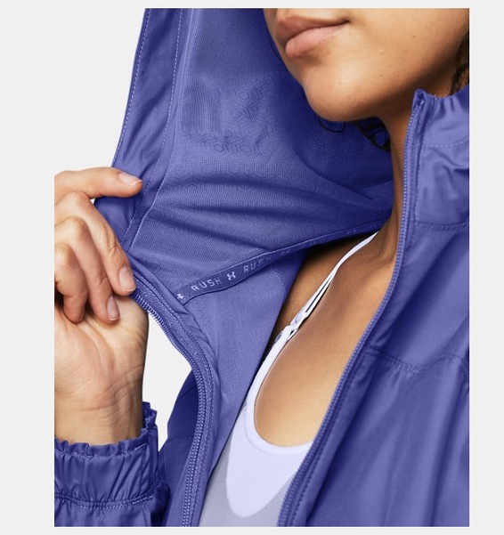 Mor Kadın UA Vanish Elite Dokuma Oversized Tam Boy Fermuarlı Mont