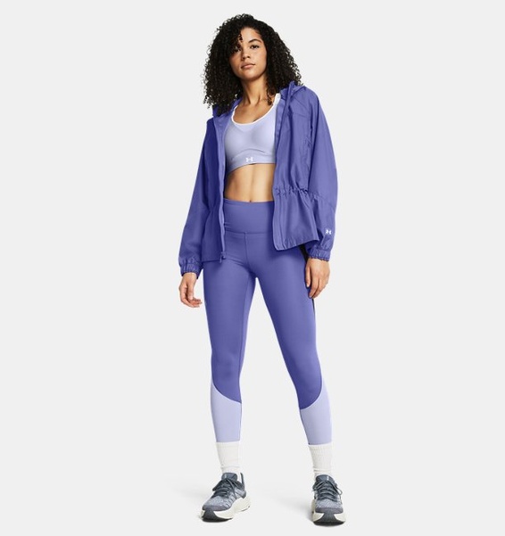 Mor Kadın UA Vanish Elite Dokuma Oversized Tam Boy Fermuarlı Mont