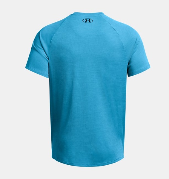 Mavi Erkek UA Tech Textured Kısa Kollu T-shirt