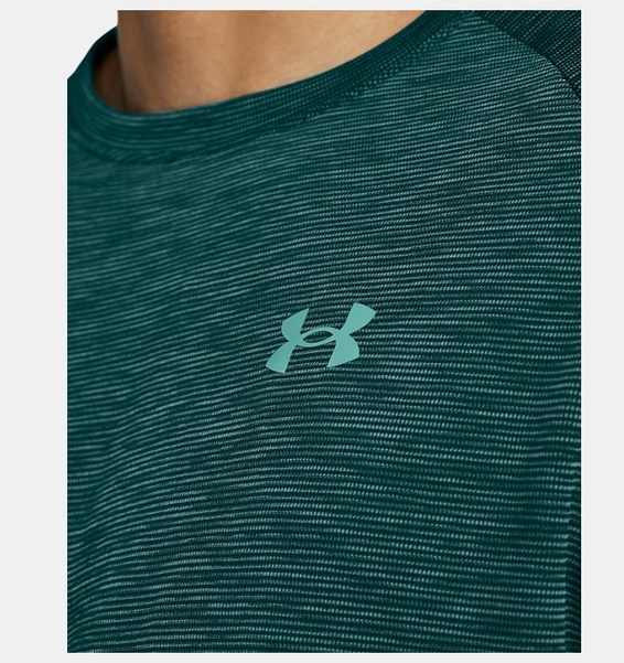 Petrol Yeşili Erkek UA Tech Textured Kısa Kollu T-shirt