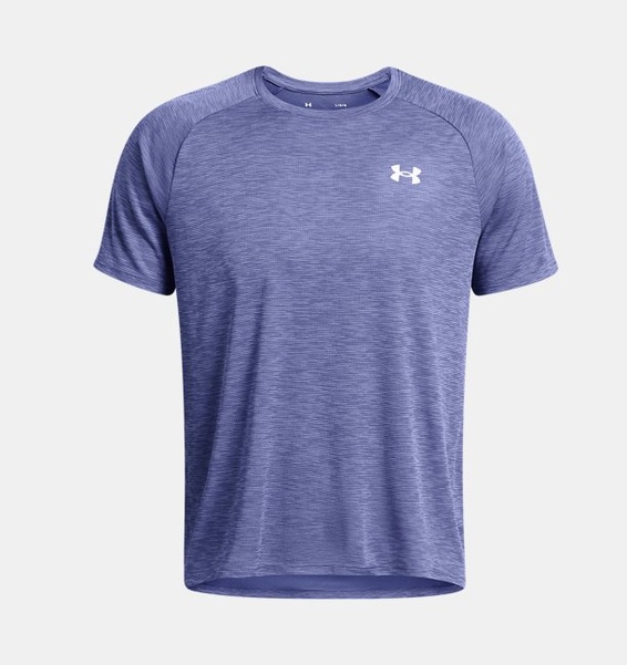 Mor Erkek UA Tech Textured Kısa Kollu T-shirt