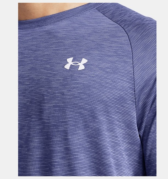 Mor Erkek UA Tech Textured Kısa Kollu T-shirt