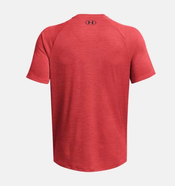 Kırmızı Erkek UA Tech Textured Kısa Kollu T-shirt