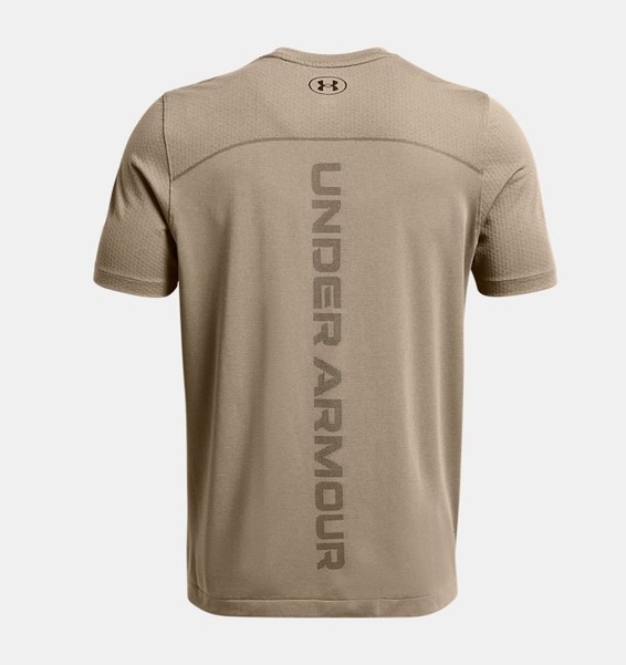 Kahverengi Erkek UA Vanish Elite Wordmark Dikişsiz Kısa Kollu T-shirt