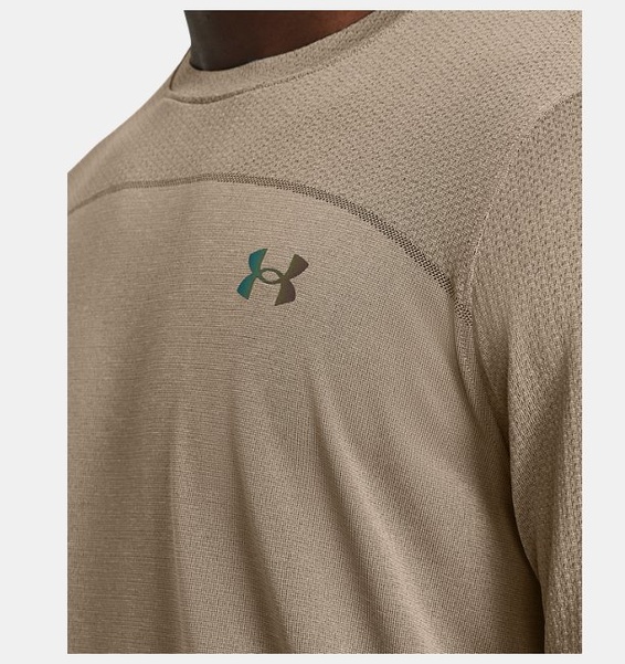 Kahverengi Erkek UA Vanish Elite Wordmark Dikişsiz Kısa Kollu T-shirt