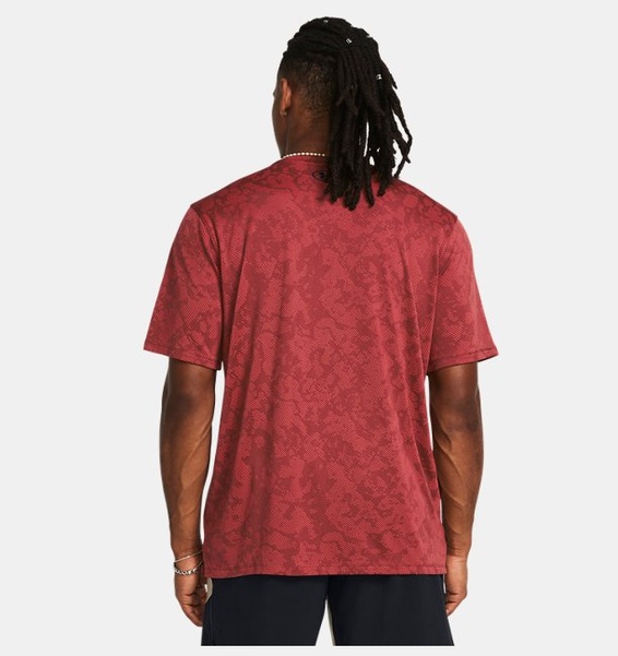 Kırmızı Erkek UA Tech Vent Geode Kısa Kollu T-shirt