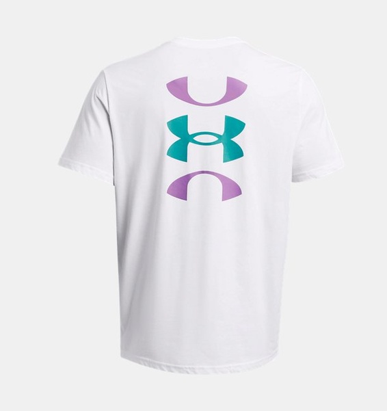 Beyaz Erkek UA Bball Logo Court Kısa Kollu T-shirt