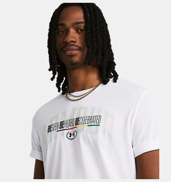 Beyaz Erkek UA Black History Month Kısa Kollu T-shirt