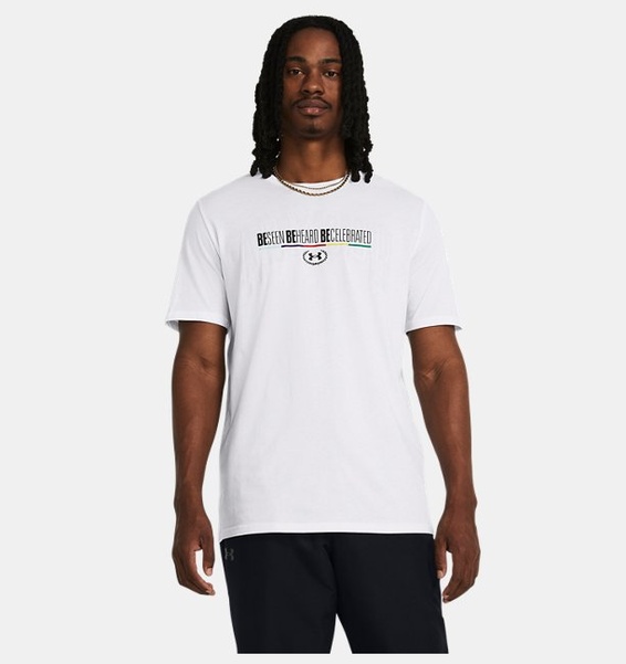 Beyaz Erkek UA Black History Month Kısa Kollu T-shirt