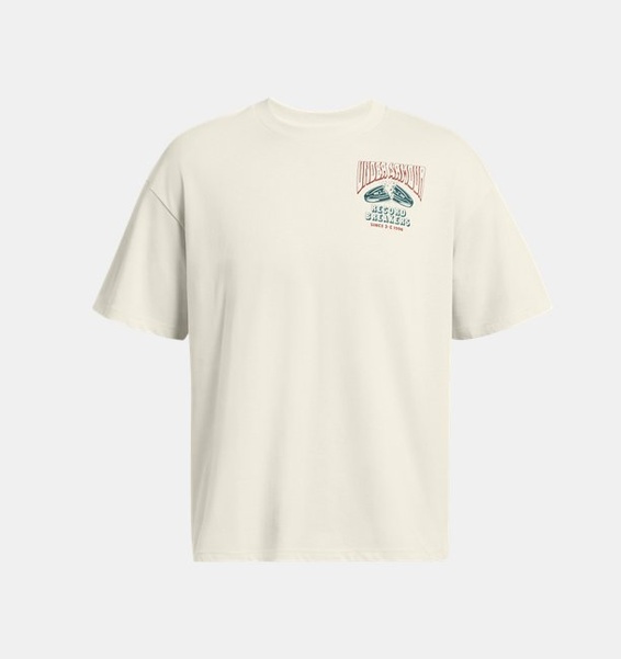 Bej Erkek UA Heavyweight Record Breakers Kısa Kollu