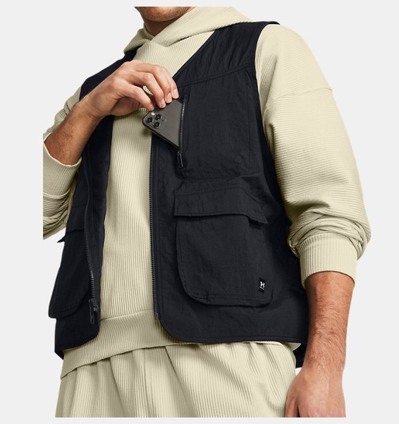 Siyah Erkek UA Legacy Crinkle Yelek