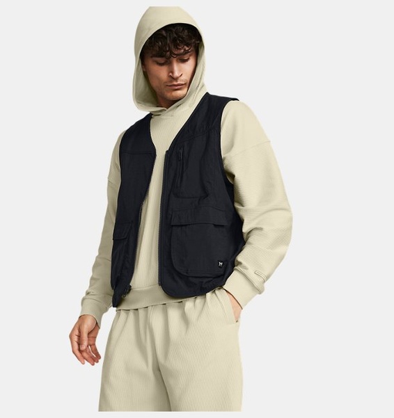 Siyah Erkek UA Legacy Crinkle Yelek