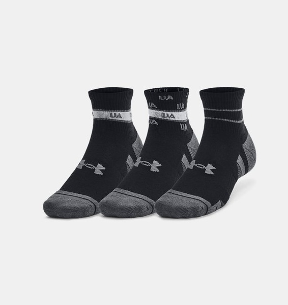 Siyah Unisex UA Perf Tech Nvlty Qtr 3’lü Paket