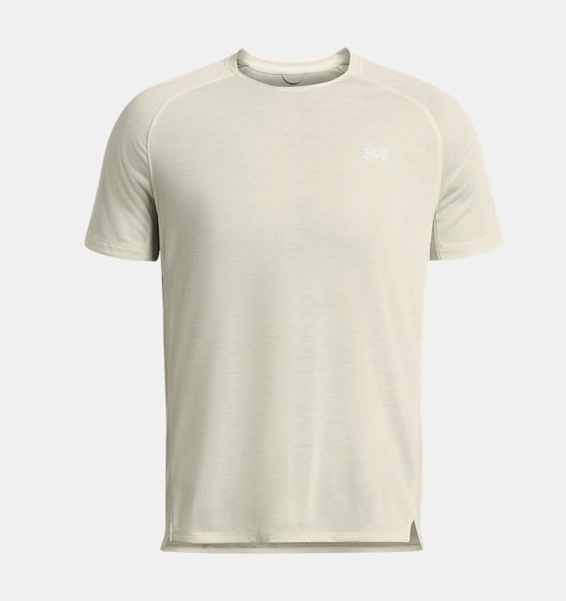Bej Erkek UA Trail Run Kısa Kollu T-shirt