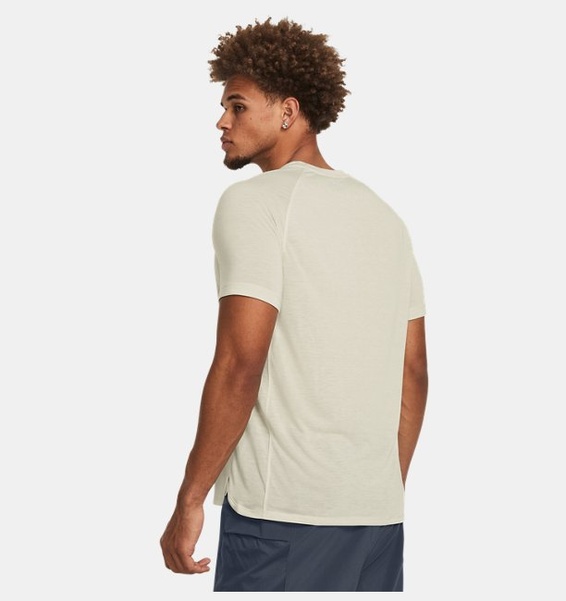 Bej Erkek UA Trail Run Kısa Kollu T-shirt