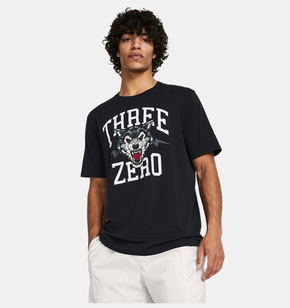 Siyah Erkek Curry Young Wolf T-shirt