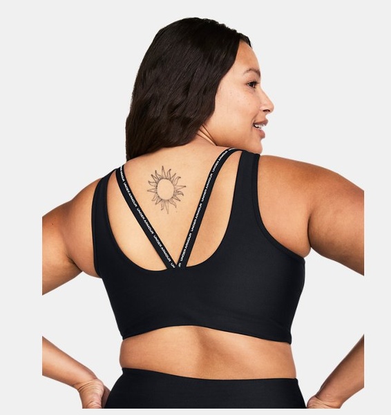 Siyah Kadın UA Infinity 2.0 Low Strappy Spor Sütyeni