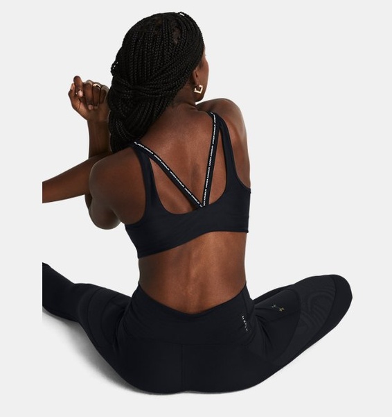 Siyah Kadın UA Infinity 2.0 Low Strappy Spor Sütyeni