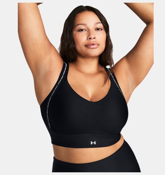 Siyah Kadın UA Infinity 2.0 Low Strappy Spor Sütyeni