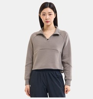 Kadın Unstoppable Fleece Rugby Crop Sweatshirt