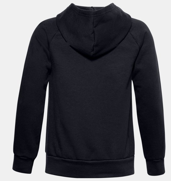 Siyah Erkek Çocuk UA Rival Fleece Big Logo Kapüşonlu Üst