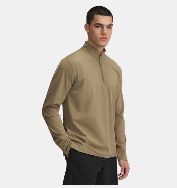 Erkek UA Meridian 1/4 Fermuarlı Uzun Kollu T-shirt Petrol Mavisi