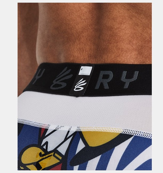 Beyaz Erkek UA Curry HG Baskılı Kısa Tayt