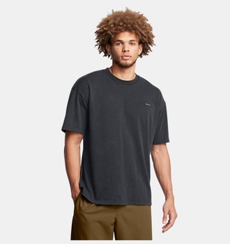 Erkek UA Heavyweight Oversized Logo Wash Kısa Kollu T-shirt