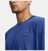 Erkek UA Heavyweight Oversized Logo Wash Kısa Kollu T-shirt