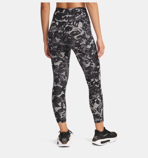 Siyah Kadın UA Motion Bilekte Print Tayt