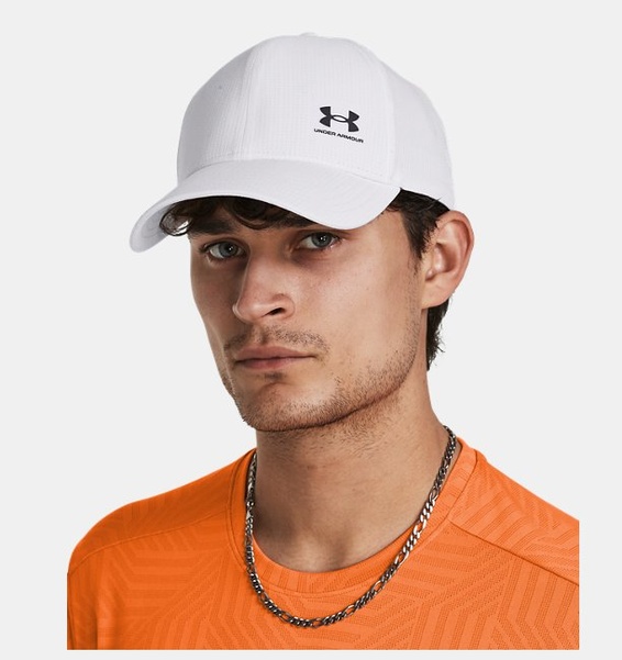 Beyaz Erkek UA Iso-Chill Armourvent Ayarlanabilir Şapka