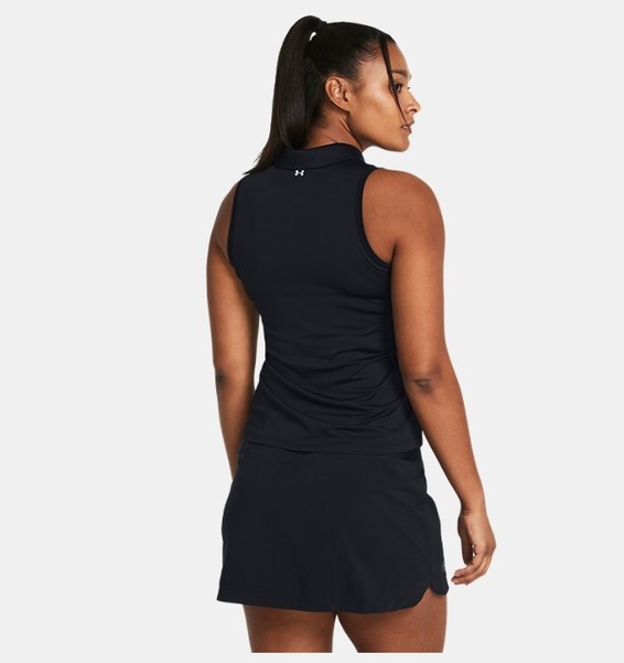 Siyah Kadın UA Playoff Sl Polo T-shirt