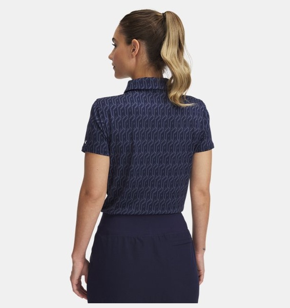 Lacivert Kadın UA Playoff 3.0 Baskılı Polo T-shirt