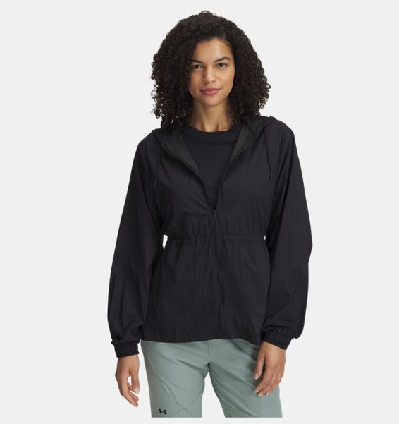 Siyah Kadın UA Cinch Waist Rüzgarlık