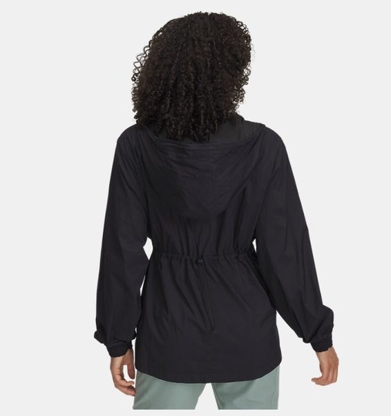 Siyah Kadın UA Cinch Waist Rüzgarlık