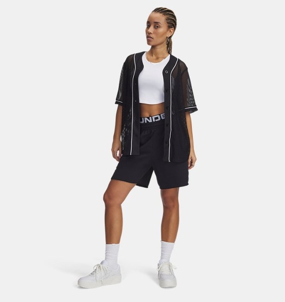 Siyah Kadın UA Sportstyle Baseball Jersey Gömlek