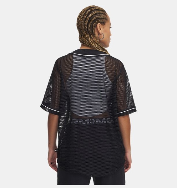 Siyah Kadın UA Sportstyle Baseball Jersey Gömlek